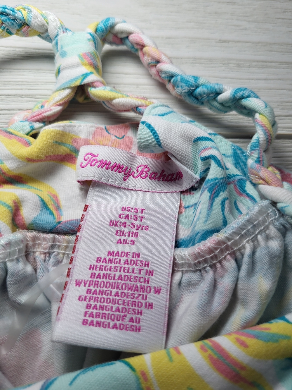 Tommy Bahama Girl's Lot Of 2 Dresses Tropical Floral Cotton Spring Summer. - Picture 9 of 11
